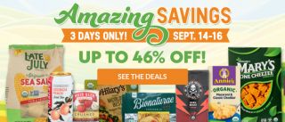 Organic Month Amazing Savings - 9/14 - 9/16