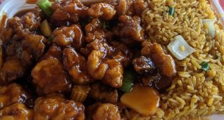 General Tso's Chicken with Fried Rice