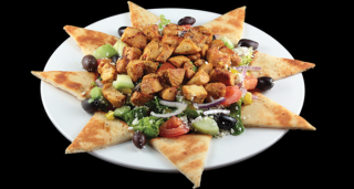 10. Greek Salad w/ Chicken Kabob