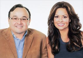 Dr. Aldo Guerra with Brooke Burke-Chavelot at the LEAD 2012 Meeting in Los Angeles, CA.
