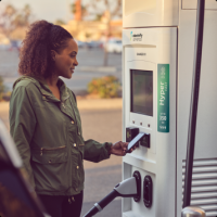 electric vehicle charging station contractor surprise Electrify America Charging Station