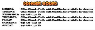 Summer Hours Listing