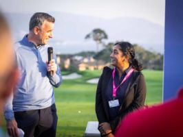 PURE Insurance surprises First Tee participant with college scholarship award during 2023 PURE Insurance Championship
